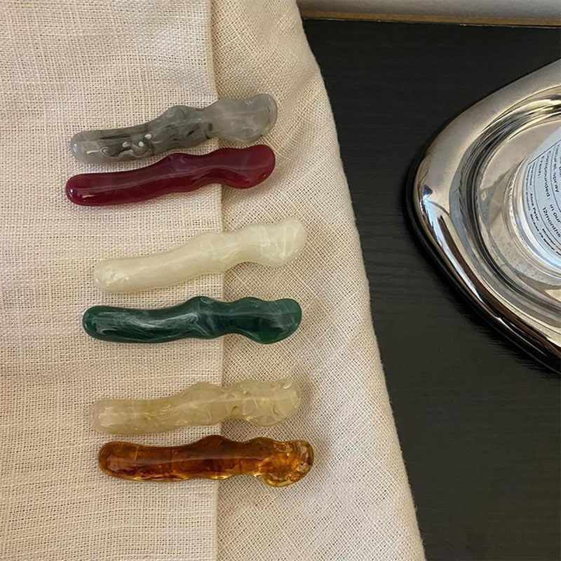 Irregular Acrylic Wave Hair Clip Side One Clip Distributor