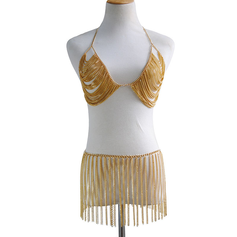 Wholesale Exaggerated Tassel Tide Show Body Chain Waist Chain