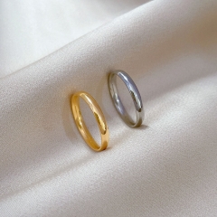 Wholesale Non Tarnish Minimalist Geometric Titanium Ring