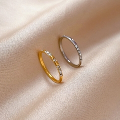 Wholesale Non-fading Minimalist Titanium Steel Ring With Plain Ring