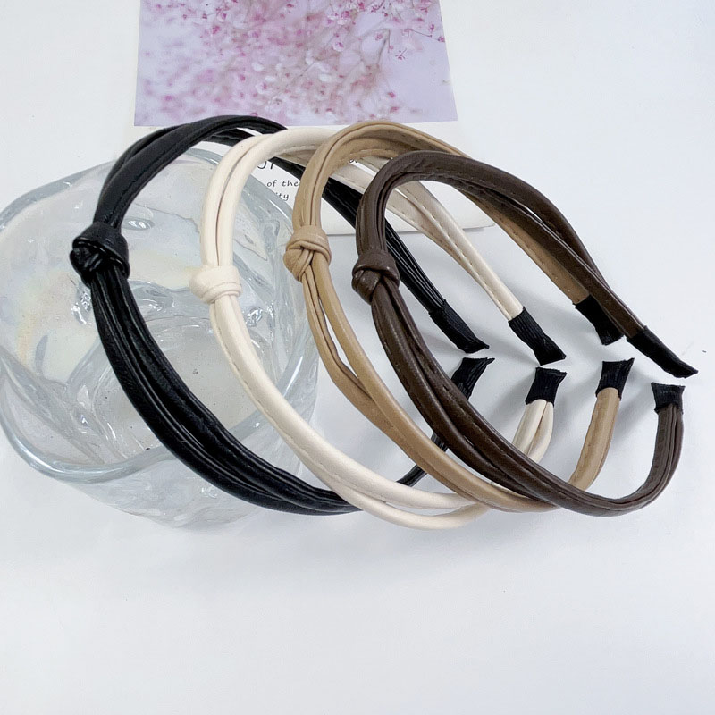 Wholesale Fine Vintage Leather French Minimalist Knotted Headband