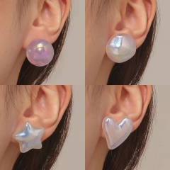 Wholesale Jewelry Fashion Korean Dazzling Pearl Love Earrings