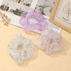 Wholesale Jewelry Simple Daisy Gentle Polka Dot Print Tulle Large Intestine Ring