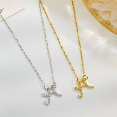 Wholesale Jewelry Simple French Light Luxury Full Of Diamonds English Letters Clavicle Chain Fashion Necklace