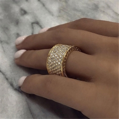 Wholesale Copperplate Inlaid Zircon Ring