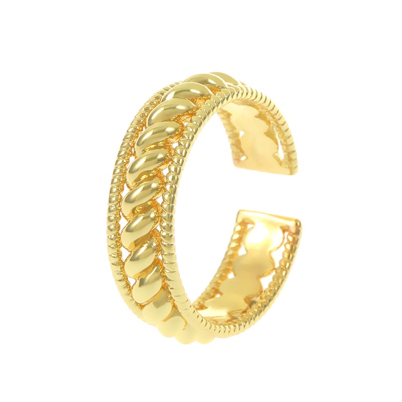Twisted Twist Metal Geometric Opening Ring Supplier