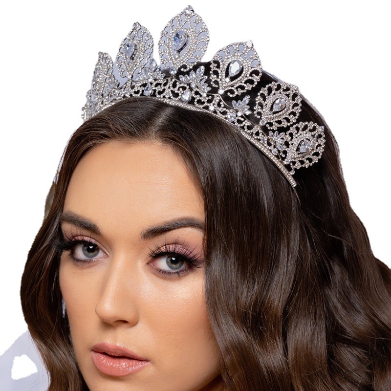 Wholesale High-grade Luxury Wedding Zircon Crown Temperament Baroque Bride Crown Headdress