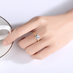 Wholesale Sterling Silver Non-fading S925 Simple Korean Fashion High-end Wedding Ring 14K Ring