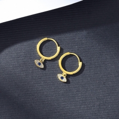 Wholesale Sterling Silver Devil's Eye Simple Earrings