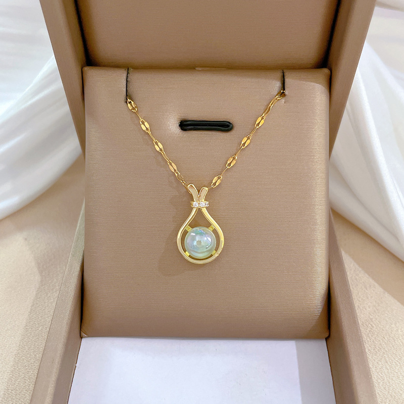Collar De Lujo De Bolsa De Merez Ji Fu De Acero De Titanio Al Por Mayor