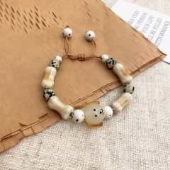 Pulsera De Cuerda Elástica De Jade De Cristal Chino Al Por Mayor