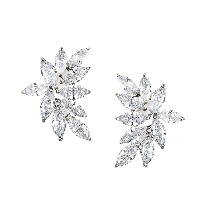 Wholesale Fashion Zircon Wedding Luxury Bride Earrings