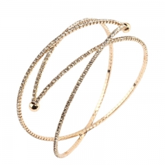 Pulsera Multicapa De Diamantes De Moda De Cadena De Brazo De Diamantes De Imitación Al Por Mayor