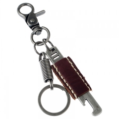 Wholesale Men's Genuine Leather Retro Creative Punk Cowhide Keychain