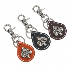 Wholesale Vintage Alloy Cowhide Keychain