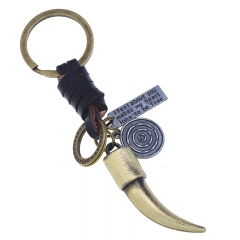 Wholesale Vintage Woven Cowhide Keychain