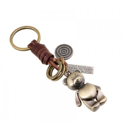 Wholesale Hand And Foot Movable Cartoon Cowhide Keychain