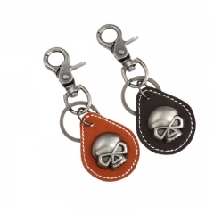 Wholesale Vintage Skull Cowhide Keychain