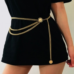 Alloy Multilayer Queen Head Retro Waist Chain Supplier