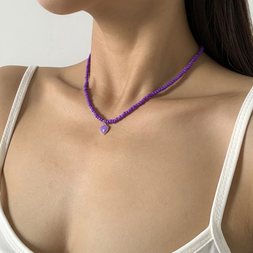 Necklace Purple 4353