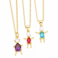 Wholesale Simple Boy Girl Mom Pendant Necklace