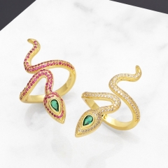 Anillo De Serpiente De Circón De Diamante Completo Al Por Mayor
