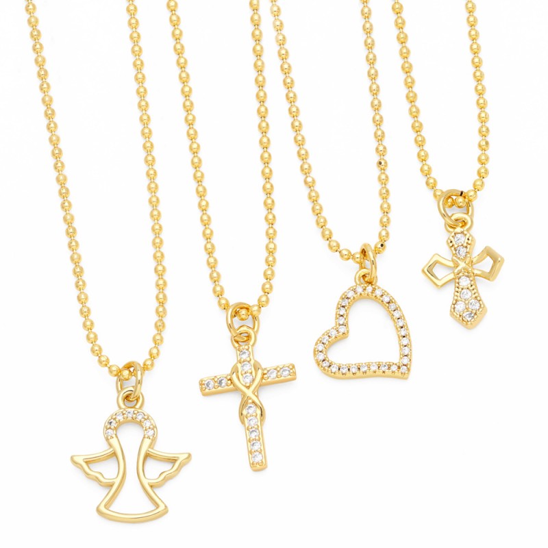 Wholesale Love Angel Cross Necklace