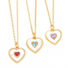 Wholesale Peach Heart Pendant Necklace