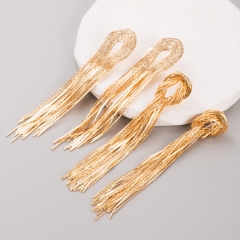Wholesale Vintage Tassel Long Gold Earrings