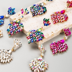 Wholesale Colorful Zircon Inlaid Rhinestone Earrings
