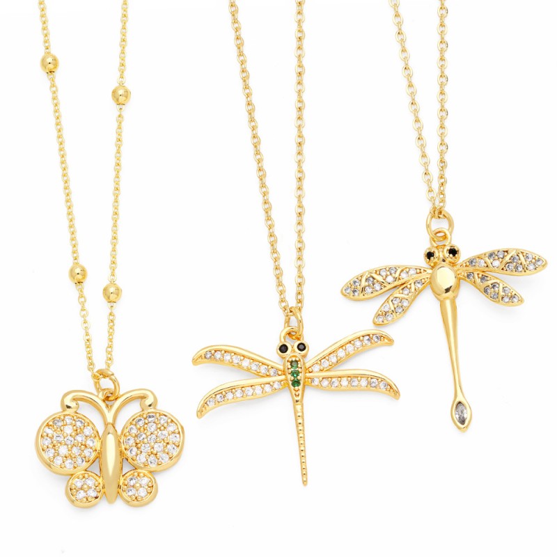 Wholesale Dragonfly Butterfly Pendant Necklace