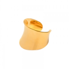 Anillo Abierto De Acero Inoxidable De Oro De 18 Quilates Al Por Mayor