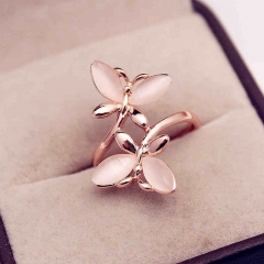 Wholesale Summer Versatile Imitation Cat's Eye Stone Flower Ring