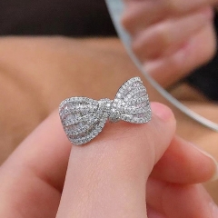 Wholesale Bow Set Zircon Ring