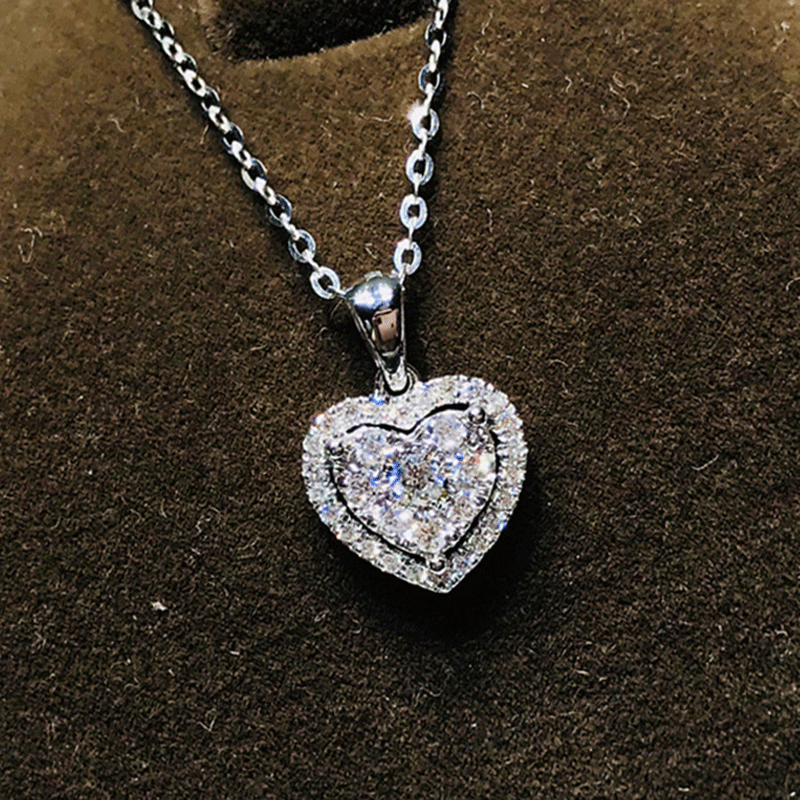 Wholesale Metal Zircon Love Necklace
