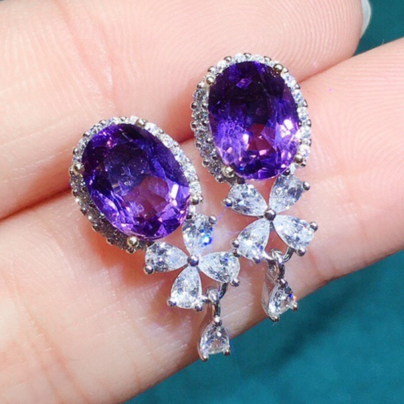 Wholesale Bright Amethyst Earrings