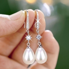 Wholesale Drop Shaped Faux Pearl Earrings
