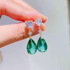 Wholesale Navy Color Jewel Crystal Zircon Earrings