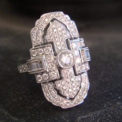 Wholesale Vintage Hollow Full Diamond Zircon Ring
