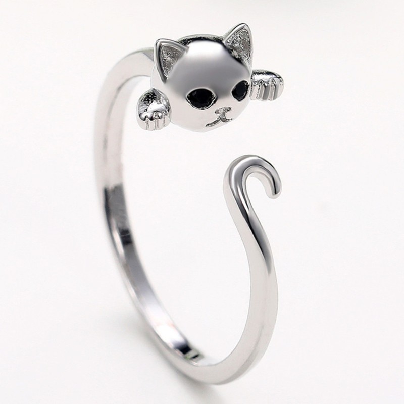 Wholesale Cute Cat Opening Ring