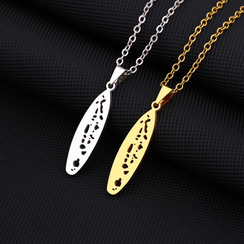 Wholesale Stainless Steel Maldives Map Necklace