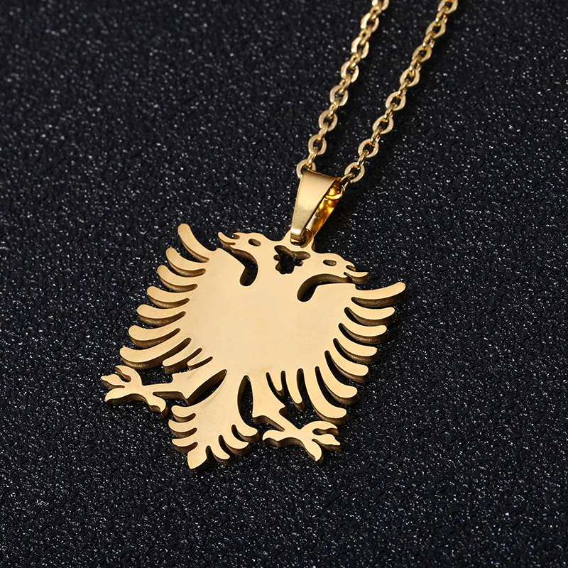 Wholesale Albania Eagle Map Pendant Necklace