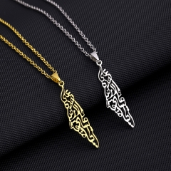 Wholesale Stainless Steel Israel And Palestine Map Necklace