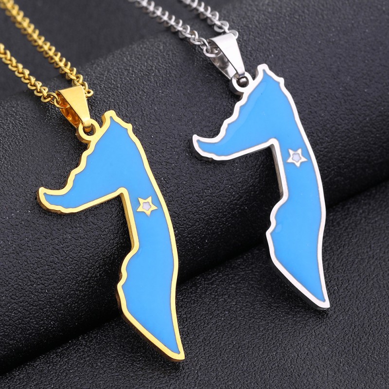 Wholesale Somali Drop Oil Map Necklace