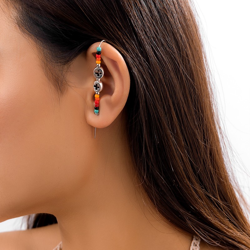 Wholesale Rainbow Beaded Beaded Earrings