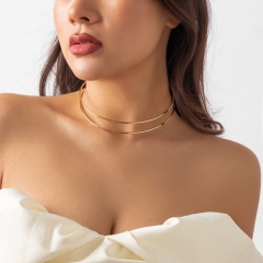 Wholesale Open Line Geometric Neck Ring