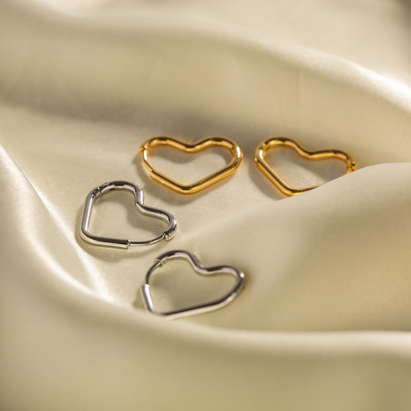 Wholesale Stainless Steel 18K Gold Plated Love Earrings