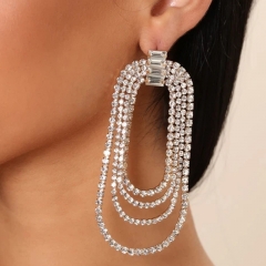 Wholesale Multi-Layer Zircon Crystal Earrings