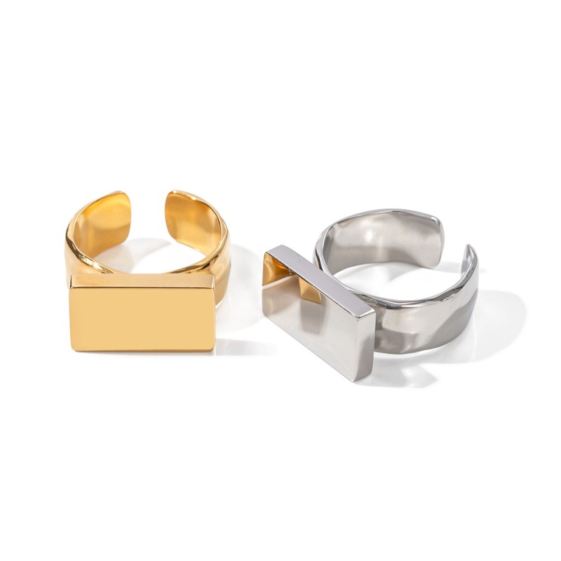 Anillo De Acero Inoxidable De Oro De 18k Al Por Mayor