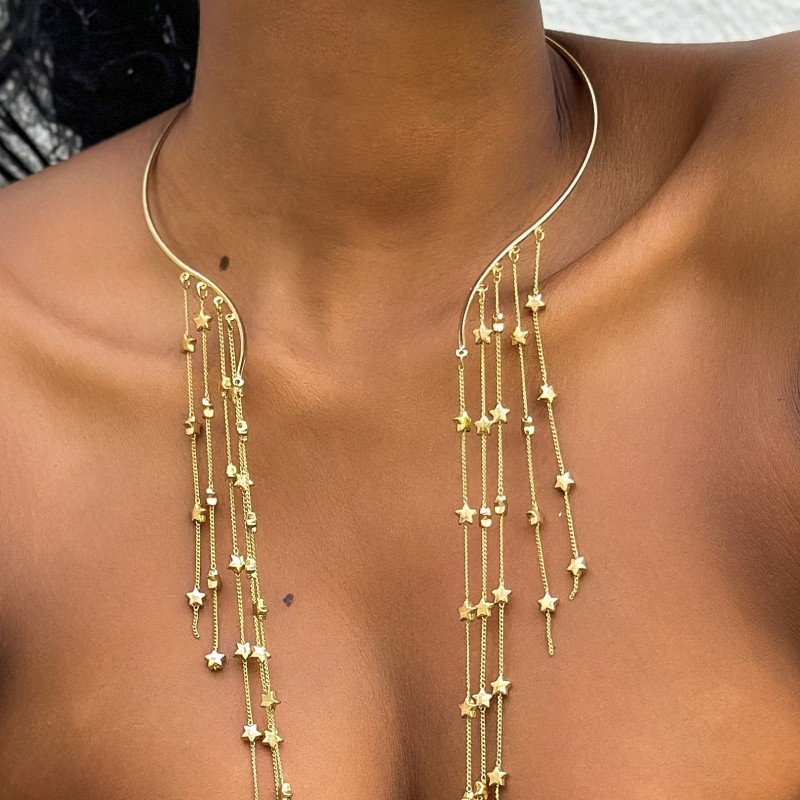 Long Tassel Open Punk Collar Pearl Necklace Women Supplier